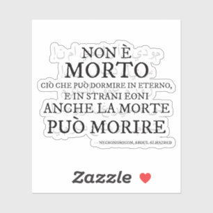 "Non è morto..." – Il verso del Necronomicon Sticker