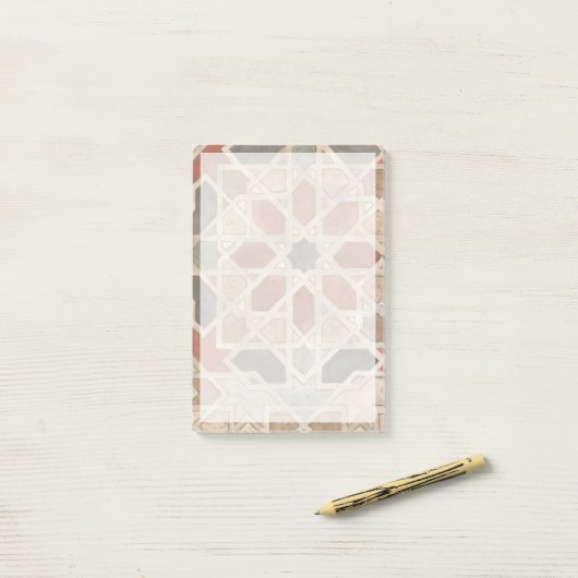 Non-Embellished Marrakesh Design II Post-it® Notes (Op bureau)