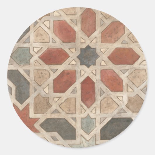 Non-Embellished Marrakesh Design II Ronde Sticker (Voorkant)