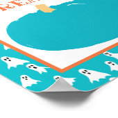 Non-food behandelingen Blauwgroen pompoen Hallowee Poster (Hoek)