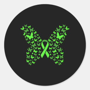 Non-Hodgkin-lymfoom Awareness Beat Cancer Chemoth Ronde Sticker