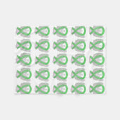 Non-Hodgkin Lymfoom Awareness Ribbon Blankets Fleece Deken (Voorkant (Horizontaal))