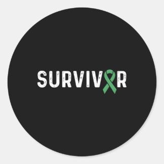 Non-Hodgkin lymfoom Awareness Ribbon Survivor REM Ronde Sticker