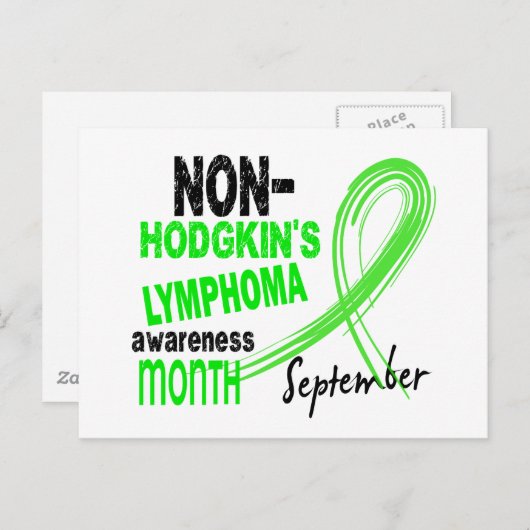 Non-Hodgkin lymfoom Bewustmaand Briefkaart (Voorkant / Achterkant)