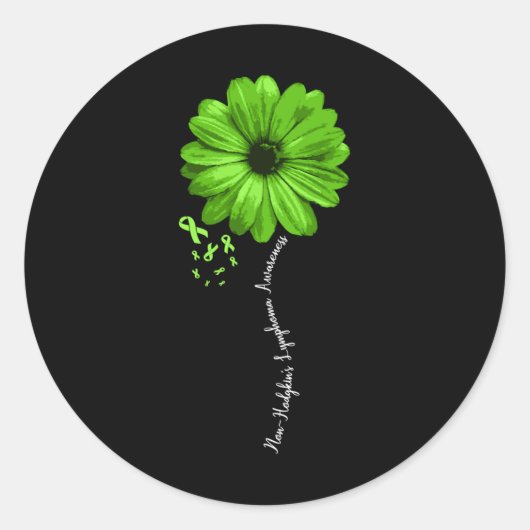 Non-Hodgkin-lymfoom bewustzijnsstrijder  Ronde Sticker (Voorkant)