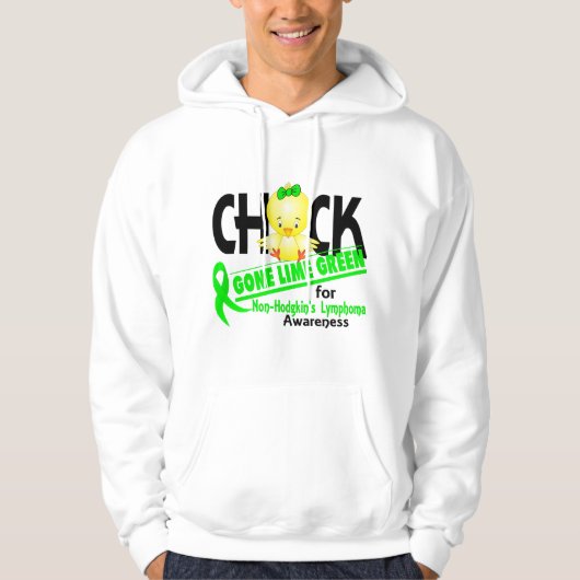 Non-Hodgkin lymfoom Chick Gone Lime Green 2 Hoodie (Voorkant)