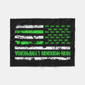 Non-Hodgkin-lymfoom Flag Lime Green Ribbon Fleece Deken (Voorkant (Horizontaal))