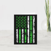 Non-Hodgkin-lymfoom Flag Lime Green Ribbon Kaart (Voorkant)