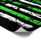 Non-Hodgkin-lymfoom Flag Lime Green Ribbon Poster (Hoek)