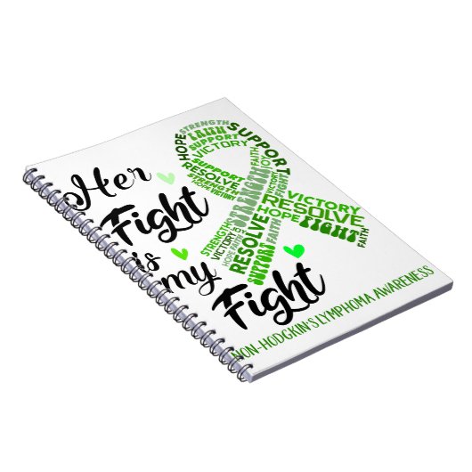 Non-Hodgkin lymfoom Haar gevecht is onze strijd Notitieboek (Rechterzijde)