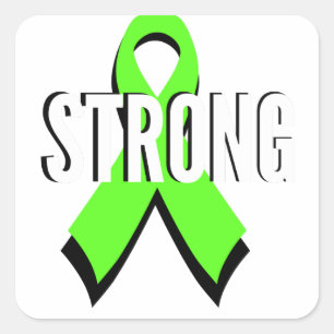 non-Hodgkin lymfoom kalkgroene ondersteuning STRON Vierkante Sticker