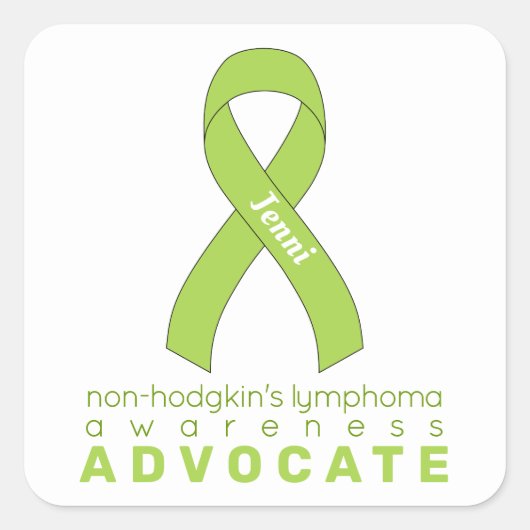 Non-Hodgkin lymfoom kanker Advocate White Vierkante Sticker (Voorkant)