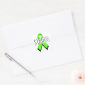 non-Hodgkin lymfoom lime groene steun STRONG Vierkante Sticker (Envelop)