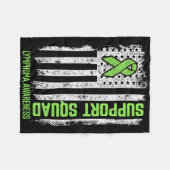 Non-Hodgkin-lymfoom ondersteunende squad-lymfoomka Fleece Deken (Voorkant (Horizontaal))