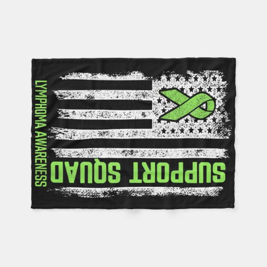 Non-Hodgkin-lymfoom ondersteunende squad-lymfoomka Fleece Deken (Voorkant (Horizontaal))