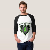 Non-Hodgkin lymfoom Survivor Crest T-shirt (Voorkant volledig)