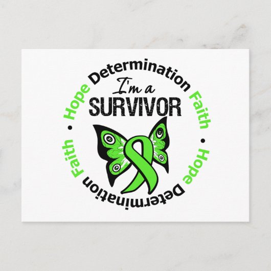 Non-Hodgkin lymfoom Survivor Hope Determination Briefkaart (Voorkant)