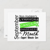 Non Hodgkin Lymphoma AWARENESS Maand Briefkaart (Voorkant / Achterkant)