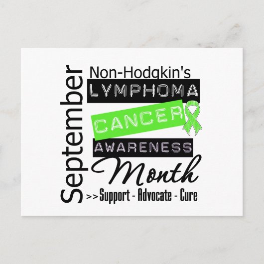 Non Hodgkin Lymphoma AWARENESS Maand Briefkaart (Voorkant)