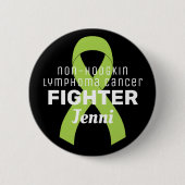 Non-Hodgkin Lymphoma Ribbon Black Button (Voorkant)