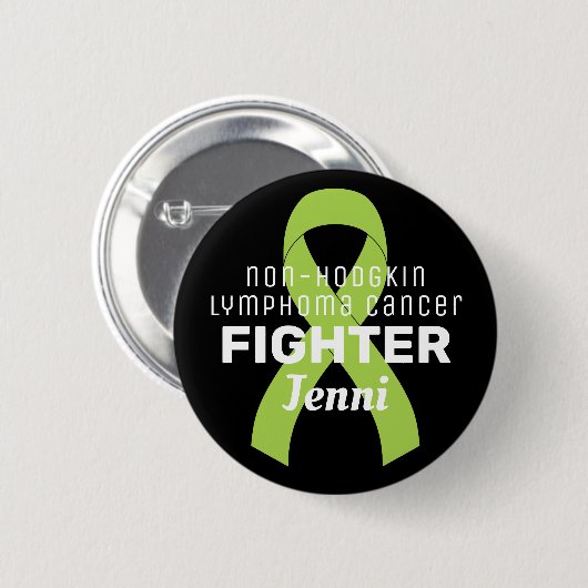 Non-Hodgkin Lymphoma Ribbon Black Button (Voorkant /achterkant)
