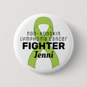 Non-Hodgkin Lymphoma Ribbon White Button (Voorkant)