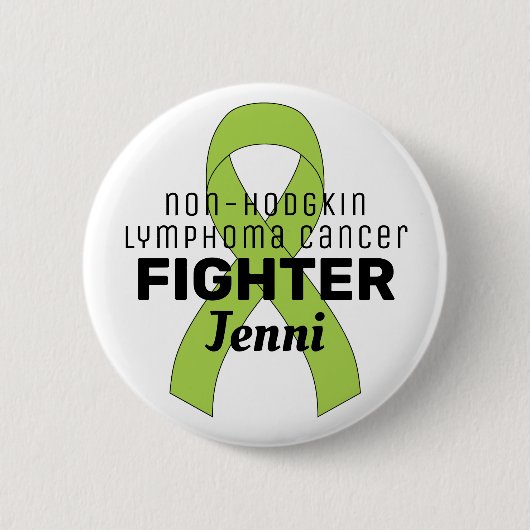 Non-Hodgkin Lymphoma Ribbon White Button (Voorkant)