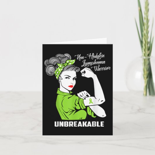 Non-Hodgkin Lymphoma Warrior Onbreekbaar Bewustzij Kaart (Voorkant)