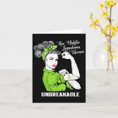 Non-Hodgkin Lymphoma Warrior Onbreekbaar Bewustzij Kaart (Gele Bloem)