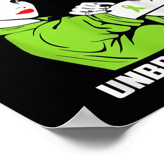 Non-Hodgkin Lymphoma Warrior Onbreekbaar Bewustzij Poster (Hoek)