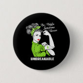 Non-Hodgkin Lymphoma Warrior Onbreekbaar Bewustzij Ronde Button 5,7 Cm (Voorkant)