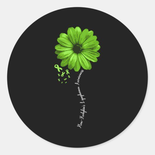 Non-Hodgkinâ€™S Lymfoom Bewustzijn Warrior  Ronde Sticker (Voorkant)