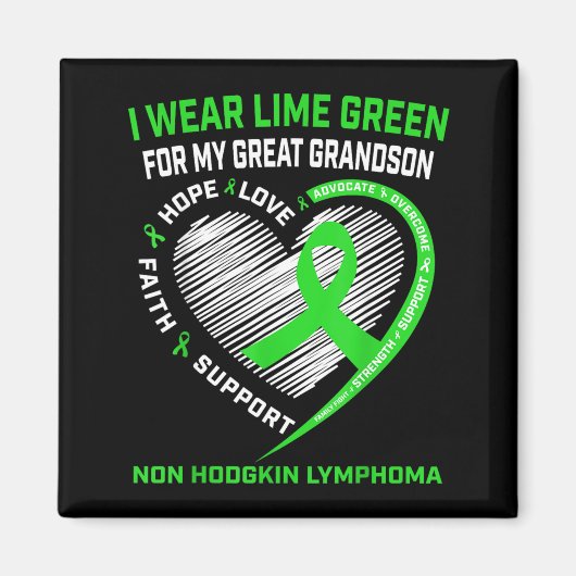 Non-Hodgkinlymfoom Kankerbewustzijnsshirt Geweldig Magneet (Voorkant)