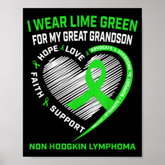Non-Hodgkinlymfoom Kankerbewustzijnsshirt Geweldig Poster