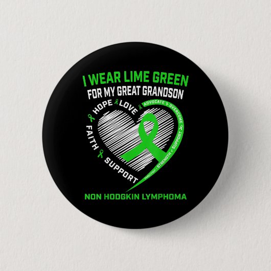 Non-Hodgkinlymfoom Kankerbewustzijnsshirt Geweldig Ronde Button 5,7 Cm (Voorkant)