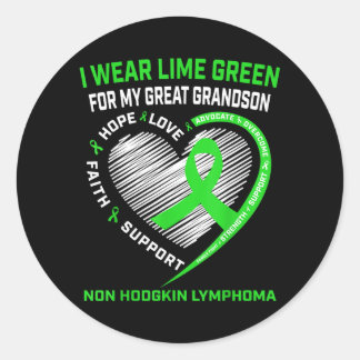 Non-Hodgkinlymfoom Kankerbewustzijnsshirt Geweldig Ronde Sticker
