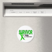 Non-Hodgkins Lymfoom 1 jaar Survivor Magneet (Insitu (Vaatwasser))