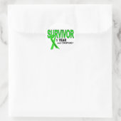 Non-Hodgkins Lymfoom 1 jaar Survivor Ronde Sticker (Tas)