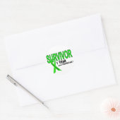 Non-Hodgkins Lymfoom 1 jaar Survivor Ronde Sticker (Envelop)