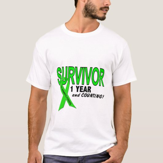 Non-Hodgkins Lymfoom 1 jaar Survivor T-shirt (Voorkant)