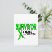 Non-Hodgkins Lymfoom 3 jaar Survivor Briefkaart (Staand voorkant)