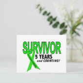 Non-Hodgkins Lymfoom 5 jaar Survivor Briefkaart (Staand voorkant)