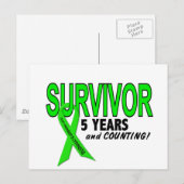 Non-Hodgkins Lymfoom 5 jaar Survivor Briefkaart (Voorkant / Achterkant)