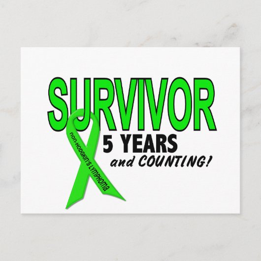 Non-Hodgkins Lymfoom 5 jaar Survivor Briefkaart (Voorkant)