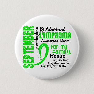 Non-Hodgkin's Lymfoom Bewustmaand Mijn familie Ronde Button 5,7 Cm
