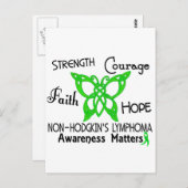 Non-Hodgkins Lymfoom Celtic Butterfly 3 Briefkaart (Voorkant / Achterkant)