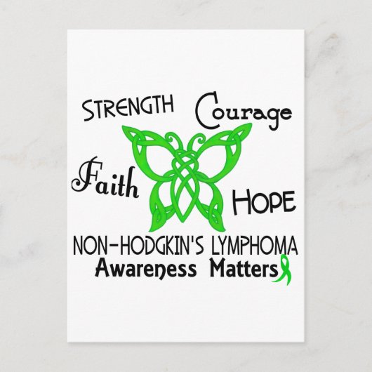 Non-Hodgkins Lymfoom Celtic Butterfly 3 Briefkaart (Voorkant)