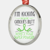 Non-Hodgkins Lymfoom Kicking Cancer Butt Metalen Ornament (Links)