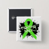 Non-Hodgkins lymfoom - Rugvechten Vierkante Button 5,1 Cm (Voorkant /achterkant)