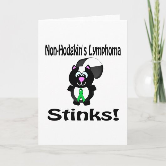 Non-Hodgkins Lymfoom Stinks Skunk Awareness Kaart (Voorkant)